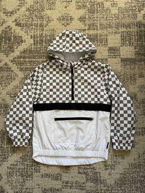 Little Bipsy Boys (9-10) Checkered Hooded Windbreaker Jacket